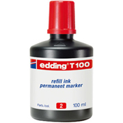 EDDING TINTA PERMANENTE T100 100ml ROJO T100-02